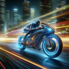115 Motion Photography Macrorealism A speeding bike in ultra det