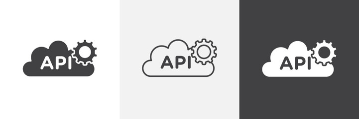 API icon vector set for ui designs