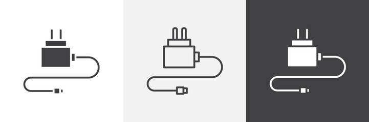 Charger icon vector set for ui designs