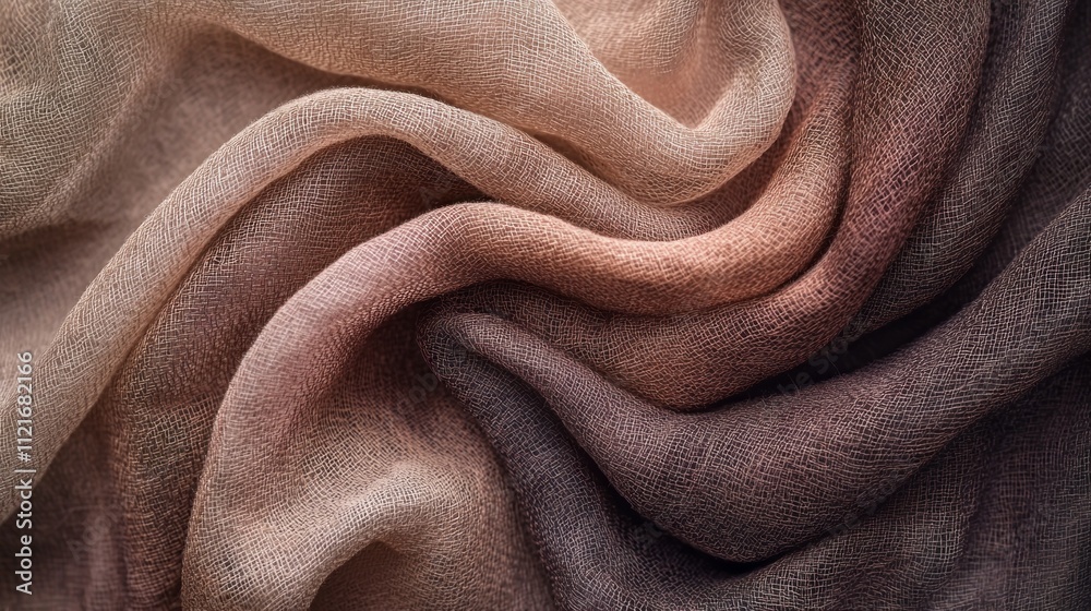 Poster Waves of fabric intertwine in a soothing gradient, highlighting the delicate textures and colors of the cloth, creating a calming visual experience