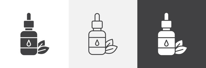 Essential oils icon vector set for ui designs