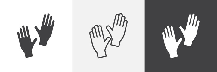 Glove icon vector set for ui designs