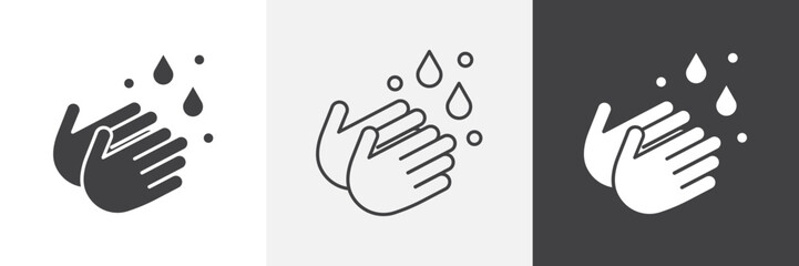 Handwashing icon vector set for ui designs