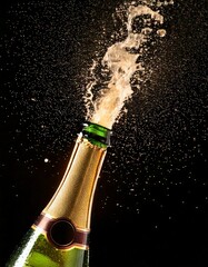Celebratory Champagne Explosion: Luxury in Every Sparkling Burst
