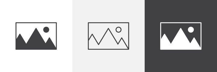 Image icon vector set for ui designs