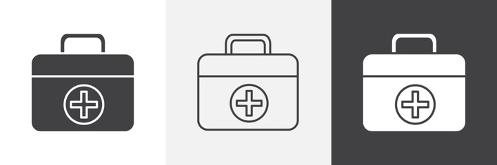 Medical kit icon vector set for ui designs