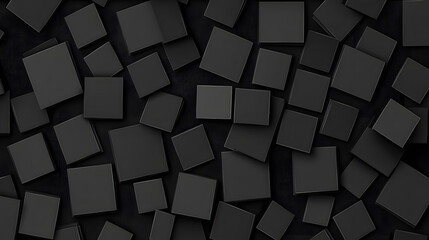 Obraz premium Abstract black square pattern background.
