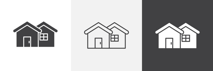 Real estate icon vector set for ui designs