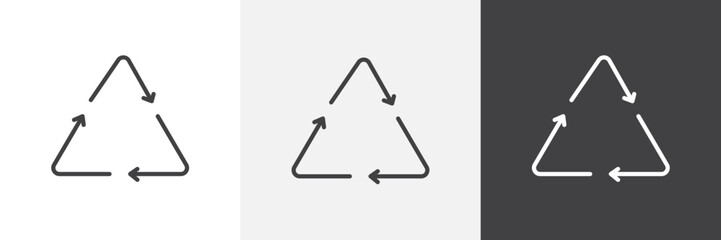Recycle icon vector set for ui designs