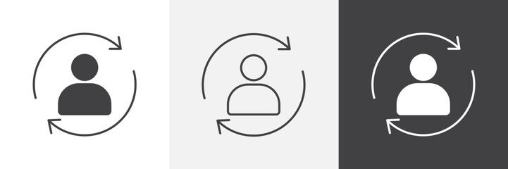 Retention icon vector set for ui designs