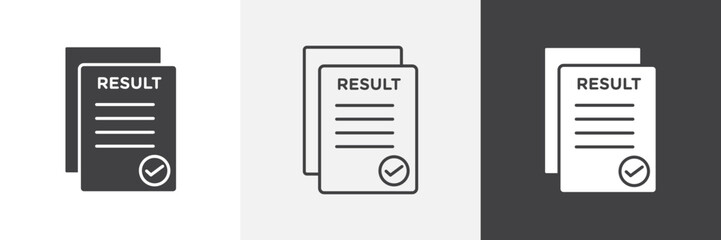 Result icon vector set for ui designs