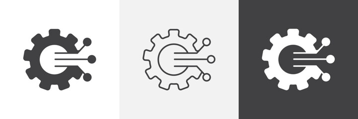 Technology icon vector set for ui designs