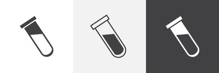 Test tube icon vector set for ui designs