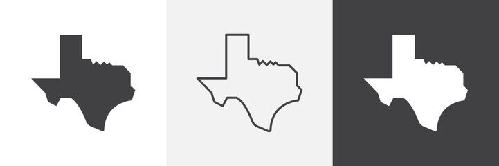 Texas icon vector set for ui designs
