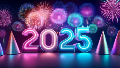 Bold and Bright: Neon New Year's Eve Design