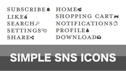 SIMPLE SNS ICONS