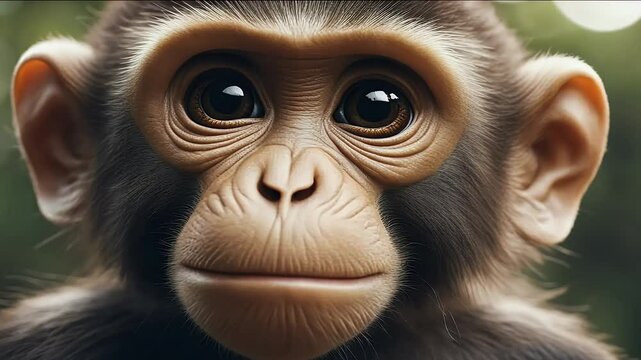 monkey emotion surprise full face surprised animal expression funny nature cute wild wildlife mammal fur banana green mouth food yellow natural brown hair 