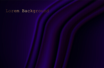 modern abstract violet background. Dark violet silk fabric curtain background. Vector illustration.