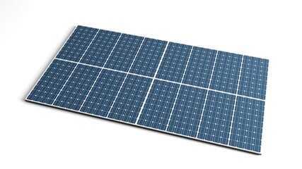 Photovoltaic solar panels isolated from the white background. 
