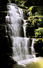 Obraz premium Waterfalls in Wolong National Park, Sichuan, China