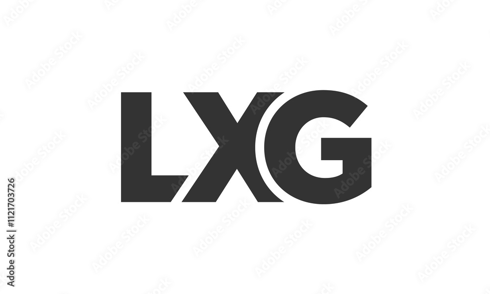 Fototapete lxg logo design template with strong and modern bold text. initial based vector logotype featuring s