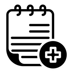 prescription glyph icon