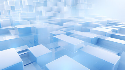 
3d rendering of white and blue abstract geometric background. Scene for advertising, technology, showcase, banner, game, sport, cosmetic, business, metaverse. Sci-Fi Illustration. Product display