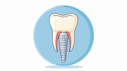 Dental Care and Implant Concept with Tooth Pin Dentist Element