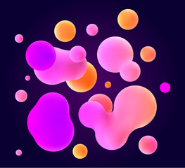 3d vector metal blobs.