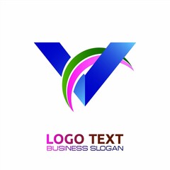 V  lettering logo is simple, easy to understand and authoritative
