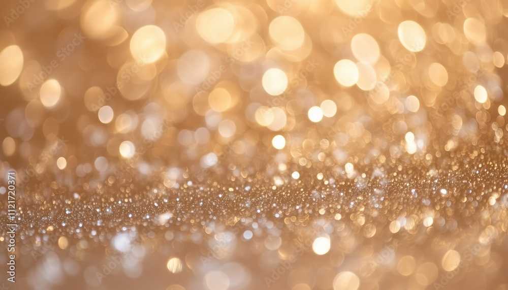 Aufkleber beautiful beige bokeh abstract: a subtle blurred texture with defocused lights and ample copy space 