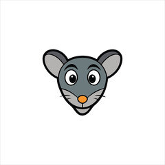 Detailed Rat head cartoon vector for artistic projects