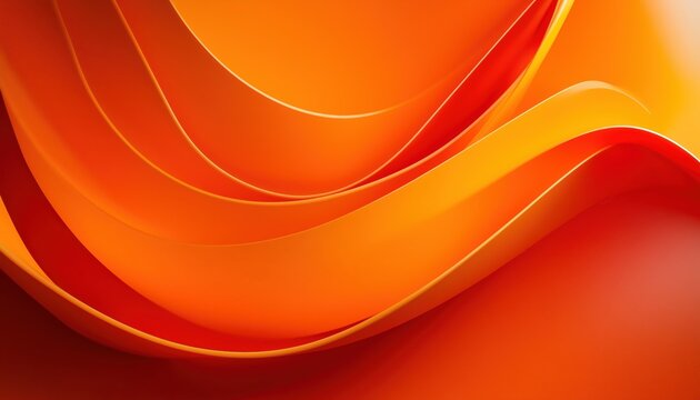 Orange Abstract With Geometric Shape: Modern Gradient Diagonal Rounded S. Dynamic Shapes. Mal Geometric. Futuristic. Horizontal Template For Contemporary Designs.