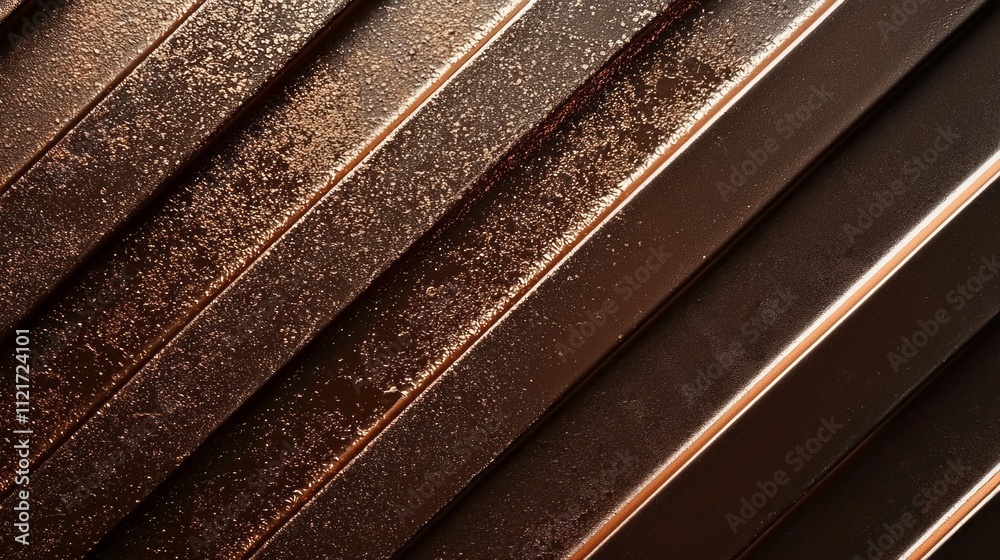 Aufkleber Captivating arrangement of abstract metallic lines featuring warm hues creates a visually striking pattern. The interplay of light and shadow enhances the texture, inviting curiosity