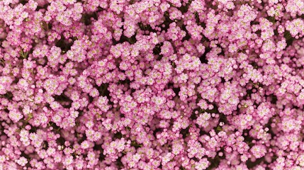 Fototapeta premium A breathtaking close-up of a dense cluster of delicate pink flowers, creating a stunning floral texture.