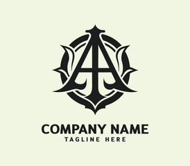 Obraz premium AA Modern Monogram Logo Design with Clean, Minimalist Aesthetic and Elegant Typography Style