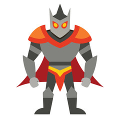 Heroic Knight cartoon form vector on white background 