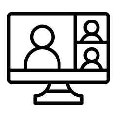 Webinar Vector line Icon Design