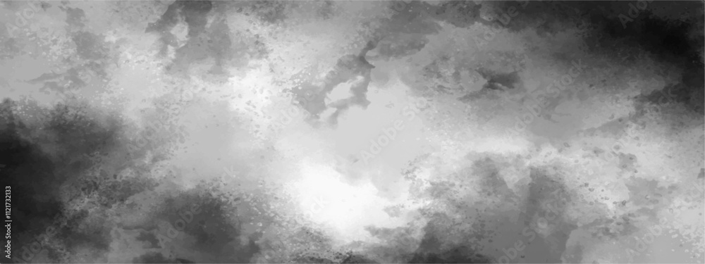 Poster abstract design with white paper texture background . black and white ink effect water color gray aq