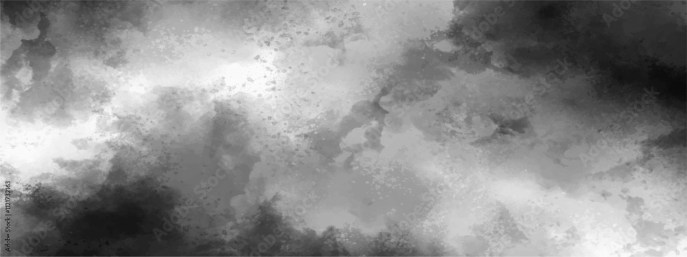 Poster abstract design with white paper texture background . black and white ink effect water color gray aq