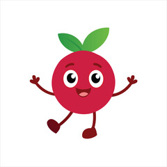 Jumpy Cranberry cartoon form vector on white background