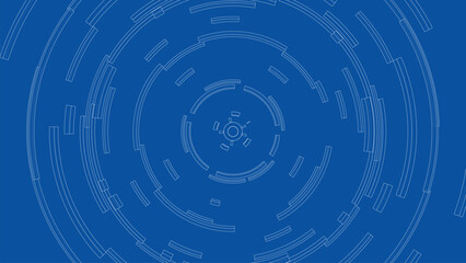 3D circular pattern. Style wireframe model