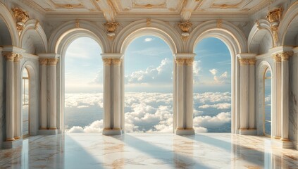 Fototapeta premium Palace View Above the Clouds