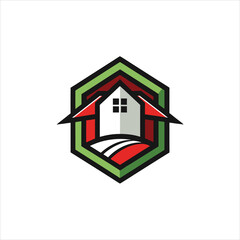 Modern House logo vector design illustration.