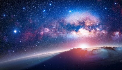 Fototapeta premium vastness of space concept: fantasy, science and galaxy background
