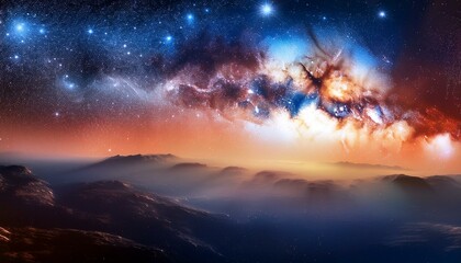 Fototapeta premium vastness of space concept: fantasy, science and galaxy background
