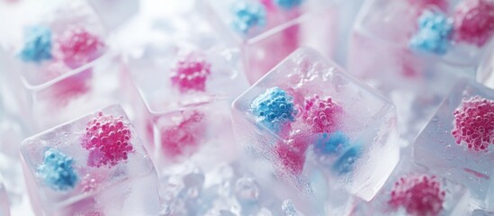 Pink and Blue Ice Cubes