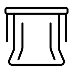 Backdrops Vector Line Icon Design