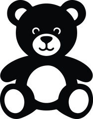 Teddy bear toy icon vector isolated on white background for your web and mobile app design, Teddy bear toy logo concept
