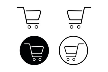 Fresh designs for shopping bag and basket symbols, Clean visual elements for grocery inventory solutions, cart, shopping, supermarket, icons, groceries, retail, purchase, basket, store, market